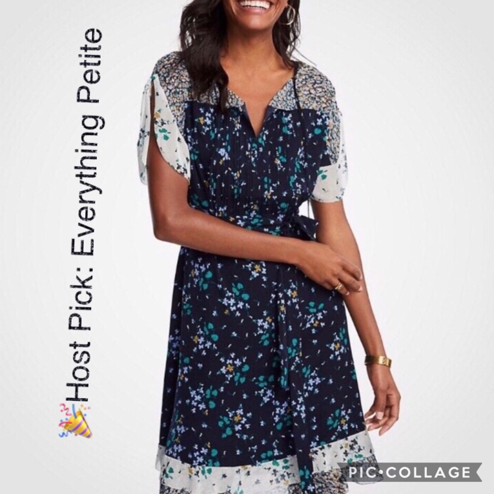 💼🎉HP: Ann Taylor Mixed Floral Flounce Dress